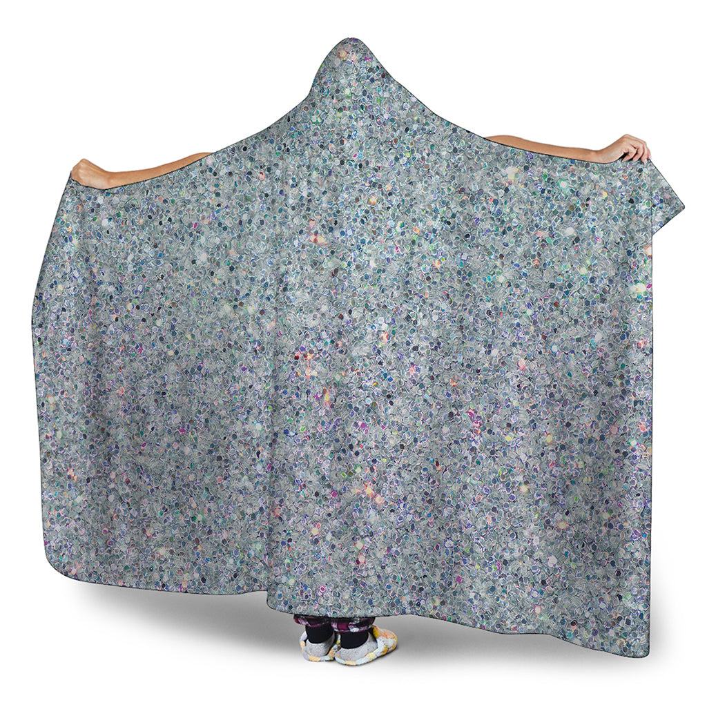 Diamond Glitter Artwork Print (NOT Real Glitter) Hooded Blanket