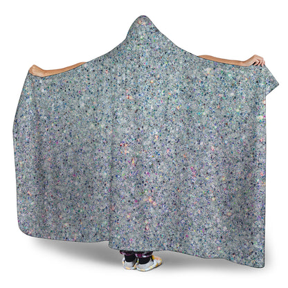 Diamond Glitter Artwork Print (NOT Real Glitter) Hooded Blanket
