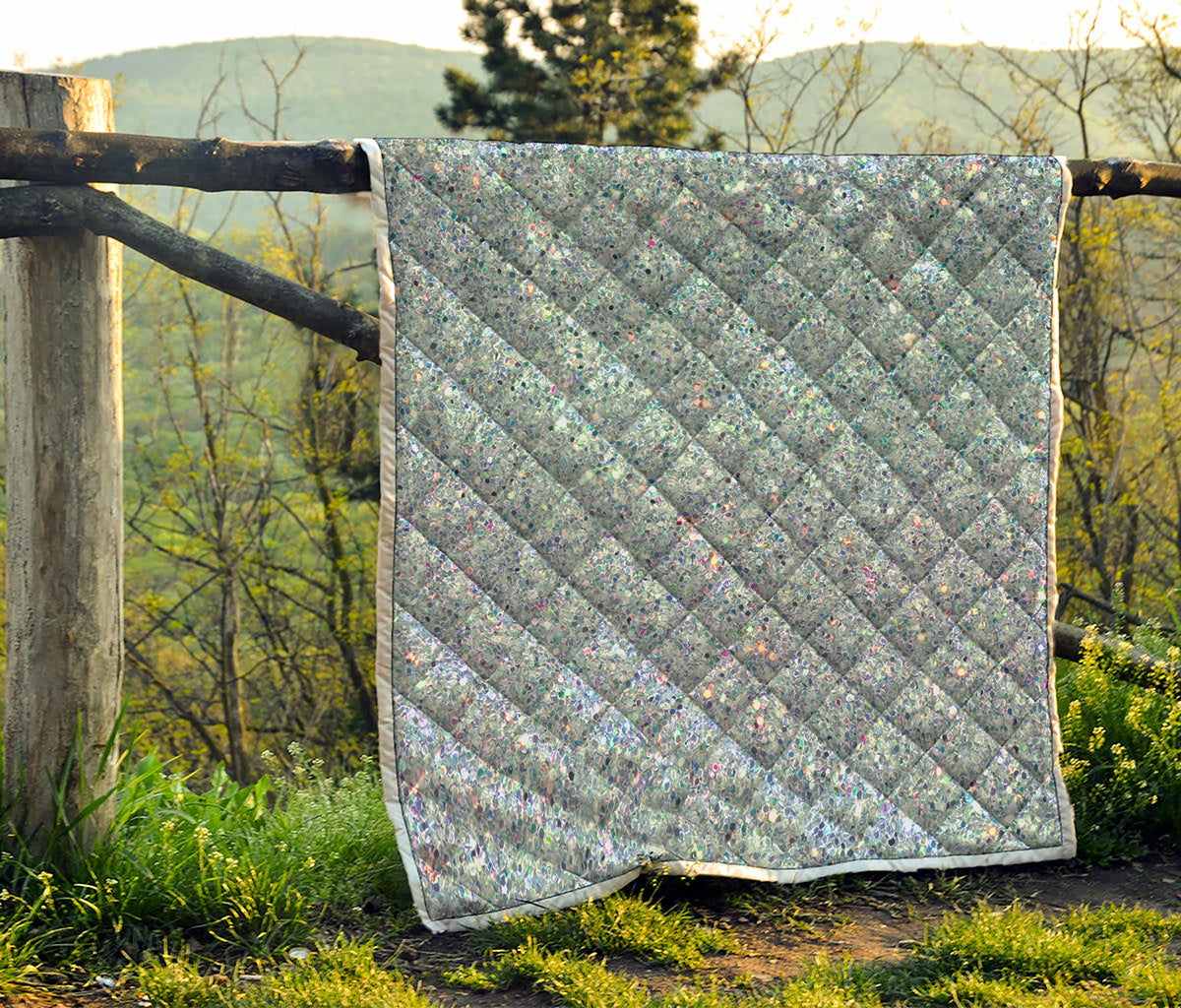Diamond Glitter Artwork Print (NOT Real Glitter) Quilt