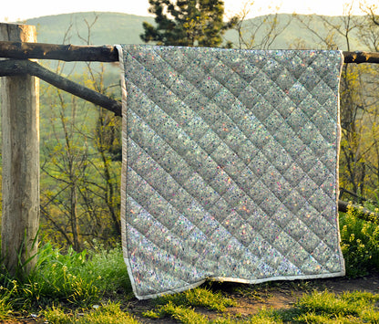 Diamond Glitter Artwork Print (NOT Real Glitter) Quilt