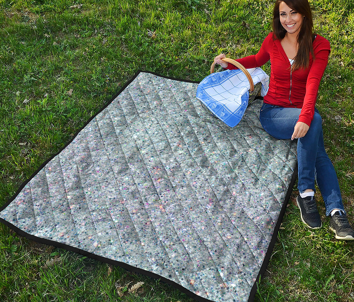 Diamond Glitter Artwork Print (NOT Real Glitter) Quilt