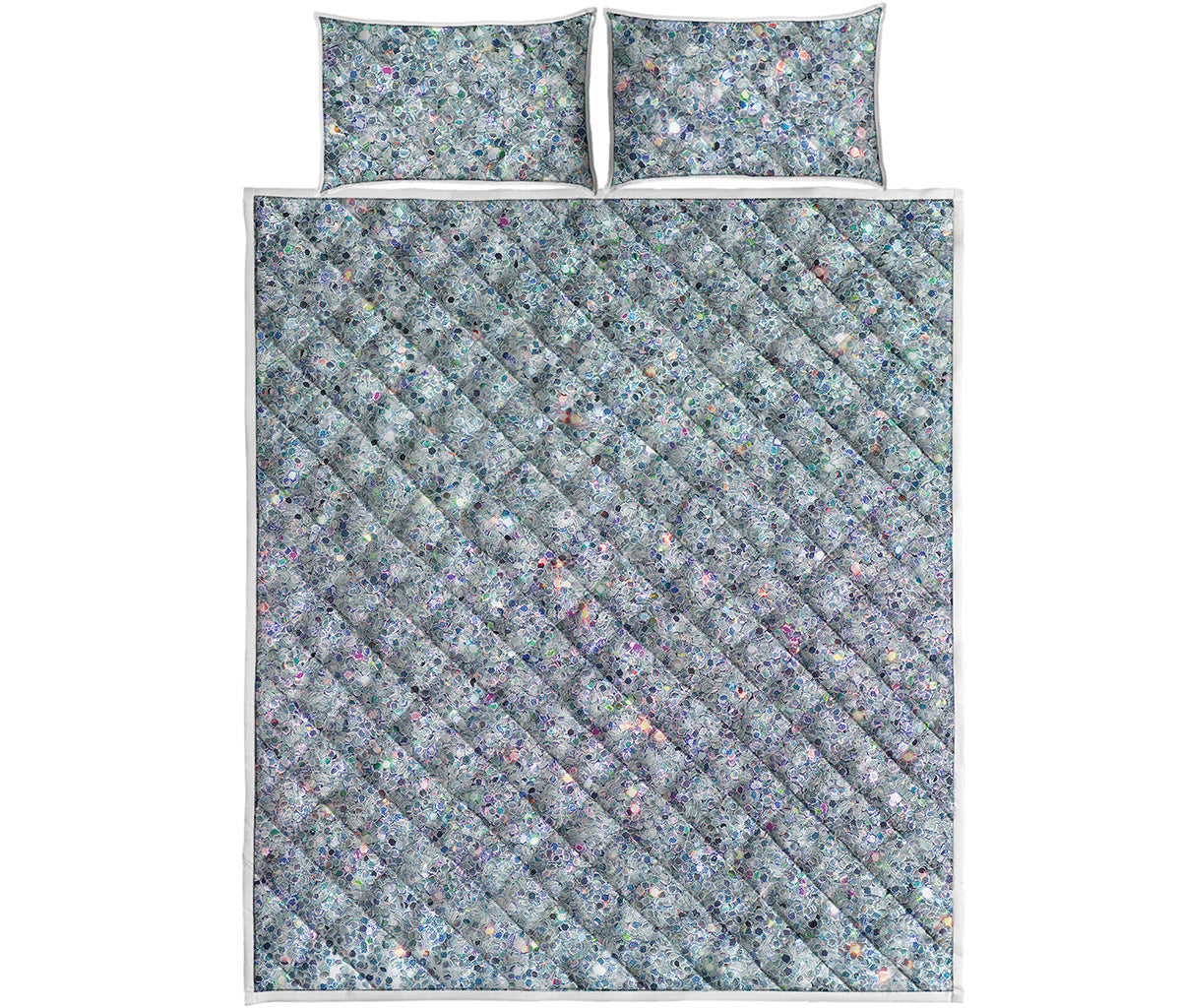 Diamond Glitter Artwork Print (NOT Real Glitter) Quilt Bed Set