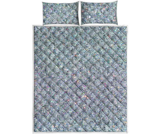 Diamond Glitter Artwork Print (NOT Real Glitter) Quilt Bed Set