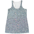 Diamond (NOT Real) Glitter Print Women's Racerback Tank Top