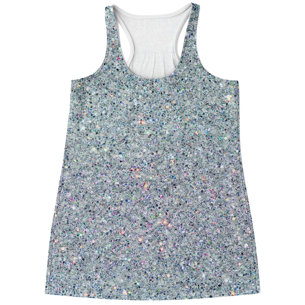 Diamond Glitter Artwork Print (NOT Real Glitter) Women's Racerback Tank Top