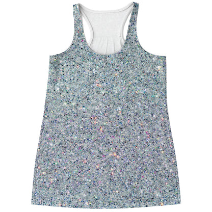 Diamond Glitter Artwork Print (NOT Real Glitter) Women's Racerback Tank Top