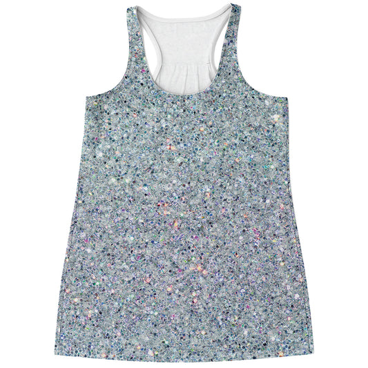 Diamond Glitter Artwork Print (NOT Real Glitter) Women's Racerback Tank Top