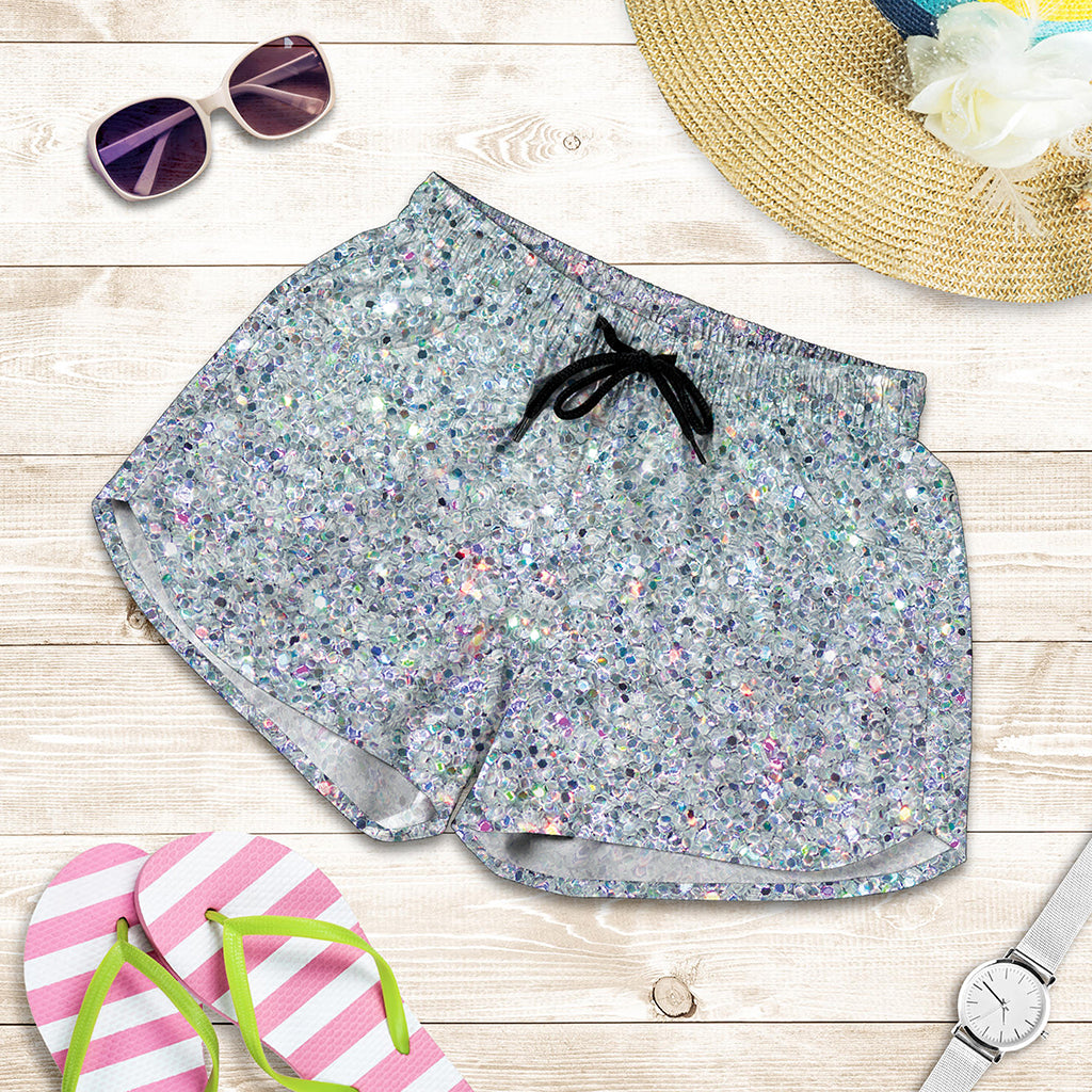 Diamond Glitter Artwork Print (NOT Real Glitter) Women's Shorts