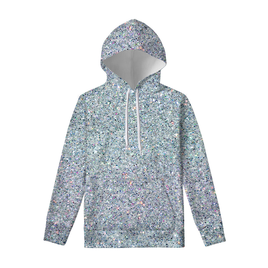 Diamond Glitter Artwork Print Pullover Hoodie