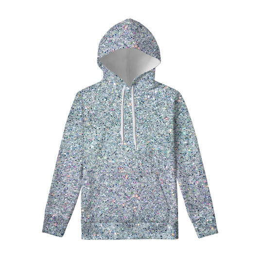 Diamond Glitter Artwork Print Pullover Hoodie
