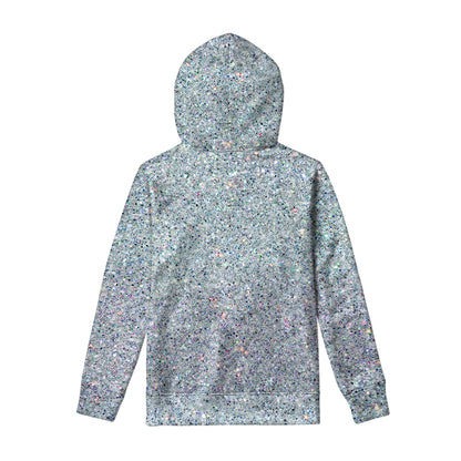Diamond Glitter Artwork Print Pullover Hoodie