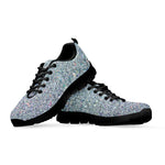 Diamond Glitter Texture Print Black Sneakers