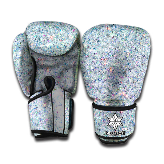Diamond Glitter Texture Print Boxing Gloves