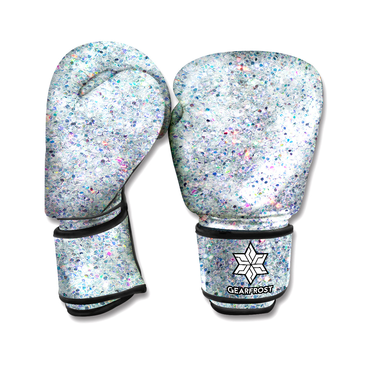 Diamond Glitter Texture Print Boxing Gloves