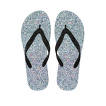 Diamond Glitter Texture Print Flip Flops