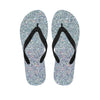 Diamond Glitter Texture Print Flip Flops