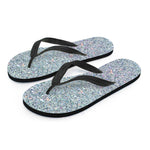 Diamond Glitter Texture Print Flip Flops