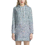 Diamond Glitter Texture Print Hoodie Dress