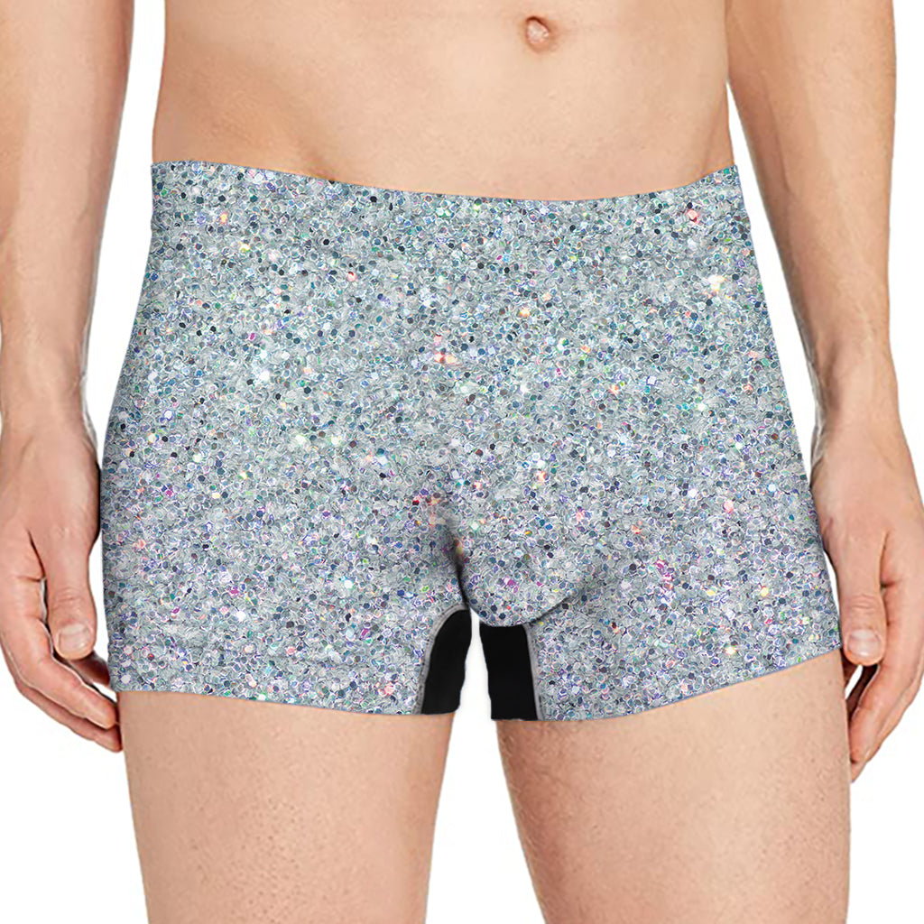 Diamond Glitter Texture Print Men's Boxer Briefs