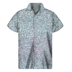 Diamond Glitter Texture Print Men's Short Sleeve Shirt