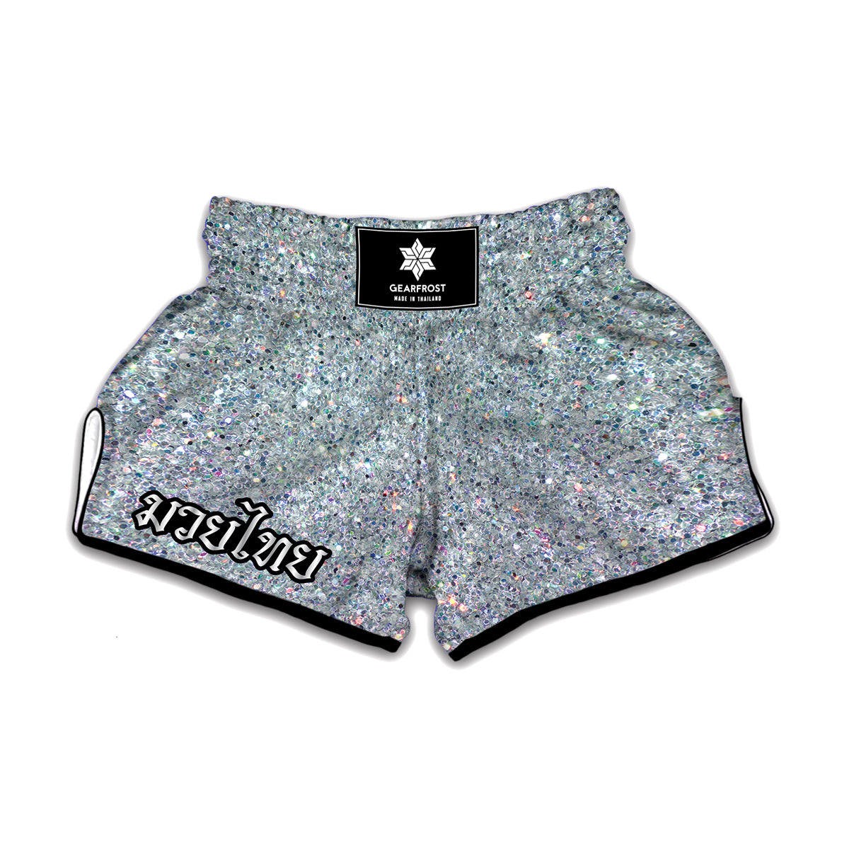 Diamond Glitter Texture Print Muay Thai Boxing Shorts