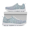 Diamond Glitter Texture Print White Sneakers