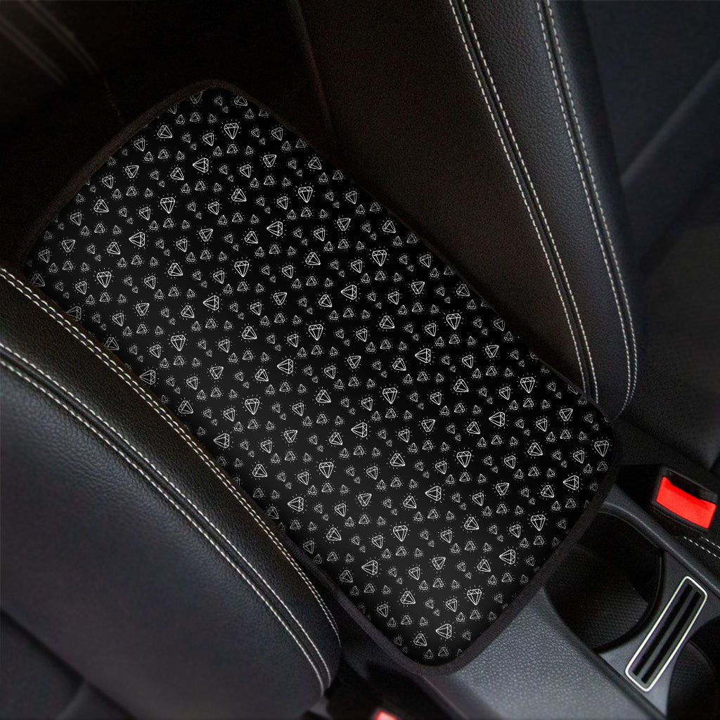 Diamond Pattern Print Car Center Console Cover