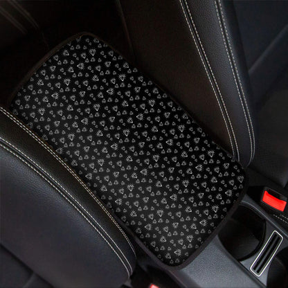 Diamond Pattern Print Car Center Console Cover