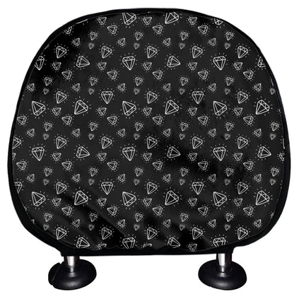 Diamond Pattern Print Car Headrest Covers