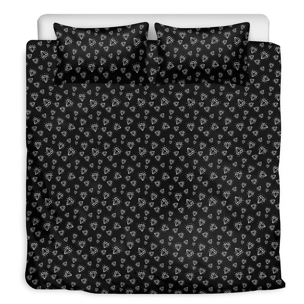 Diamond Pattern Print Duvet Cover Bedding Set