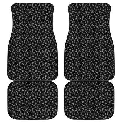 Diamond Pattern Print Front and Back Car Floor Mats
