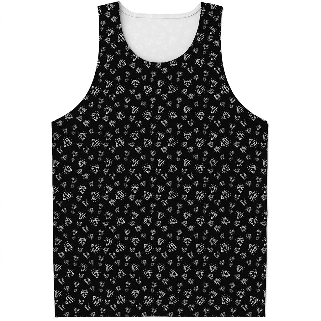 Diamond Pattern Print Men's Tank Top