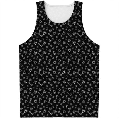 Diamond Pattern Print Men's Tank Top