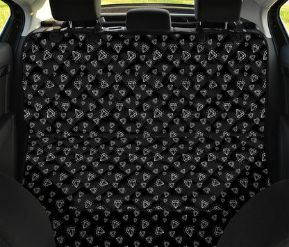 Diamond Pattern Print Pet Car Back Seat Cover