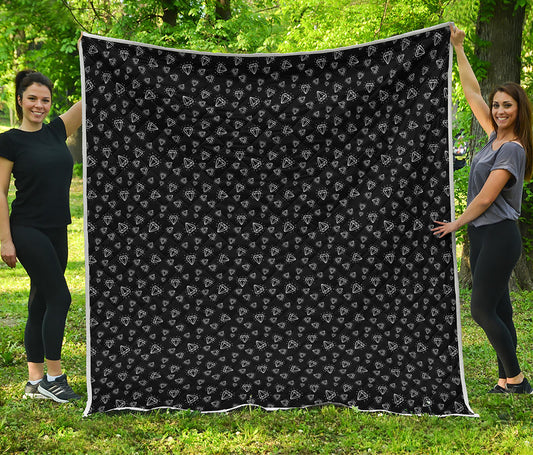 Diamond Pattern Print Quilt
