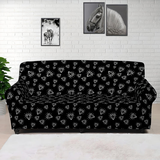Diamond Pattern Print Sofa Cover