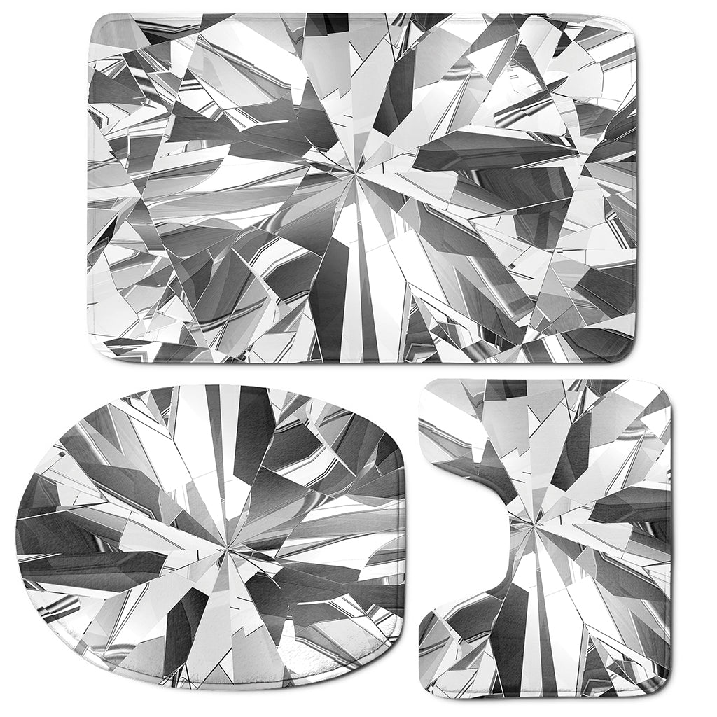 Diamond Print 3 Piece Bath Mat Set
