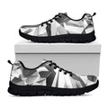 Diamond Print Black Running Shoes