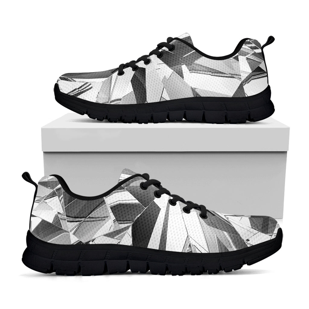 Diamond Print Black Sneakers