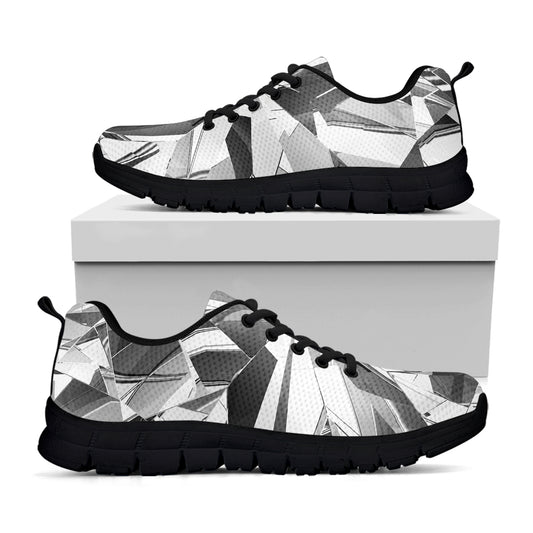 Diamond Print Black Sneakers