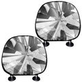 Diamond Print Car Headrest Covers