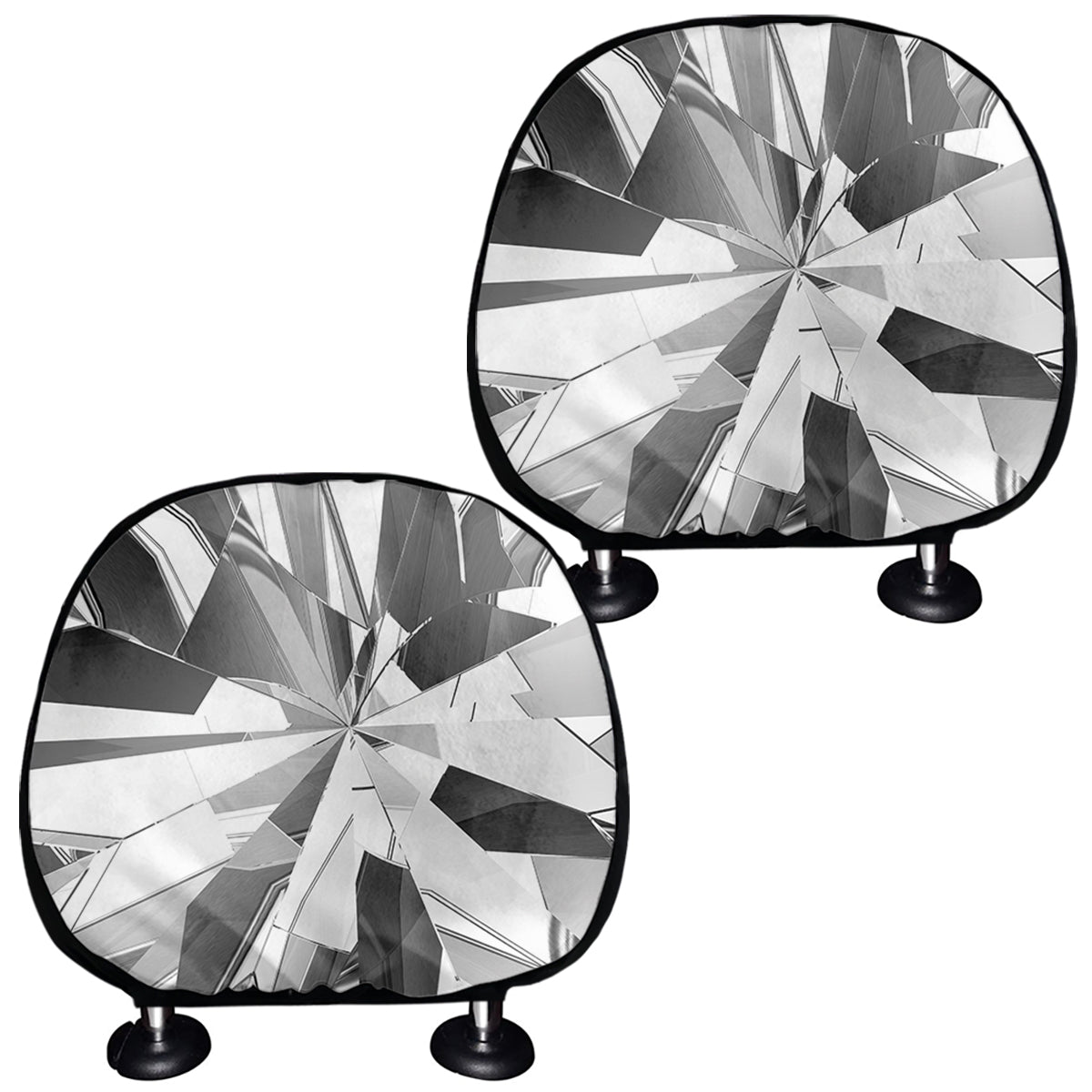 Diamond Print Car Headrest Covers