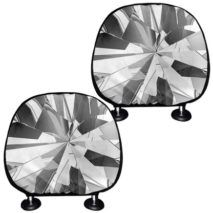 Diamond Print Car Headrest Covers