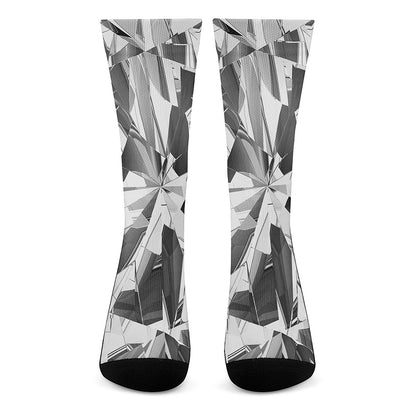 Diamond Print Crew Socks