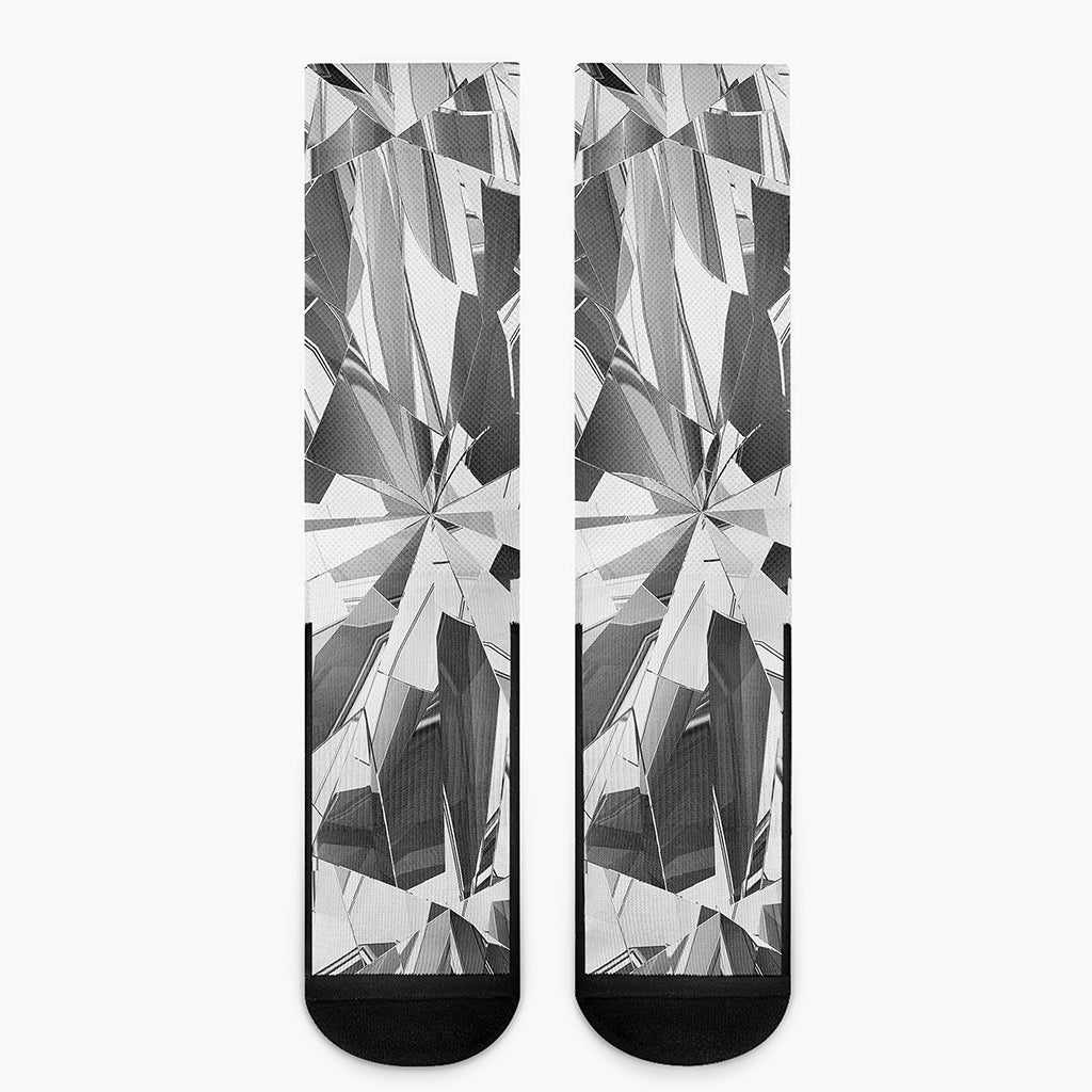Diamond Print Crew Socks