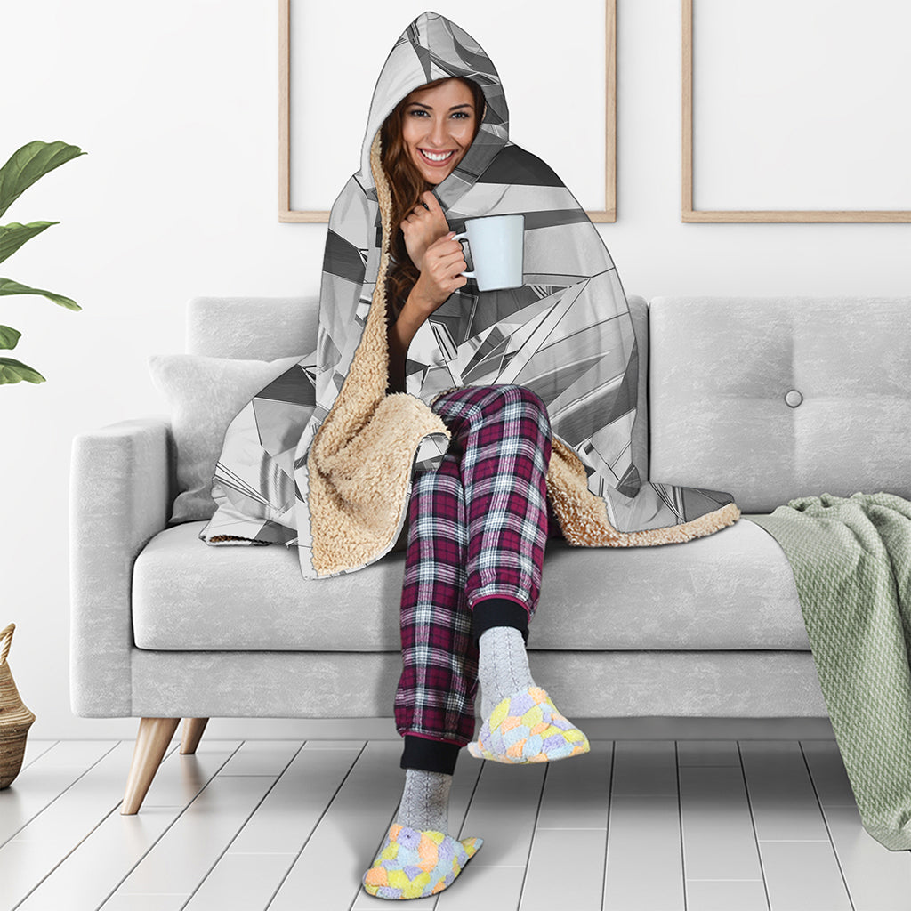 Diamond Print Hooded Blanket