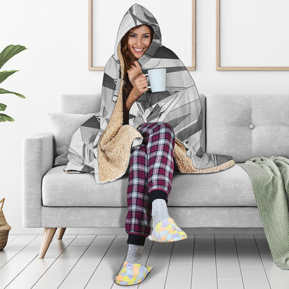 Diamond Print Hooded Blanket