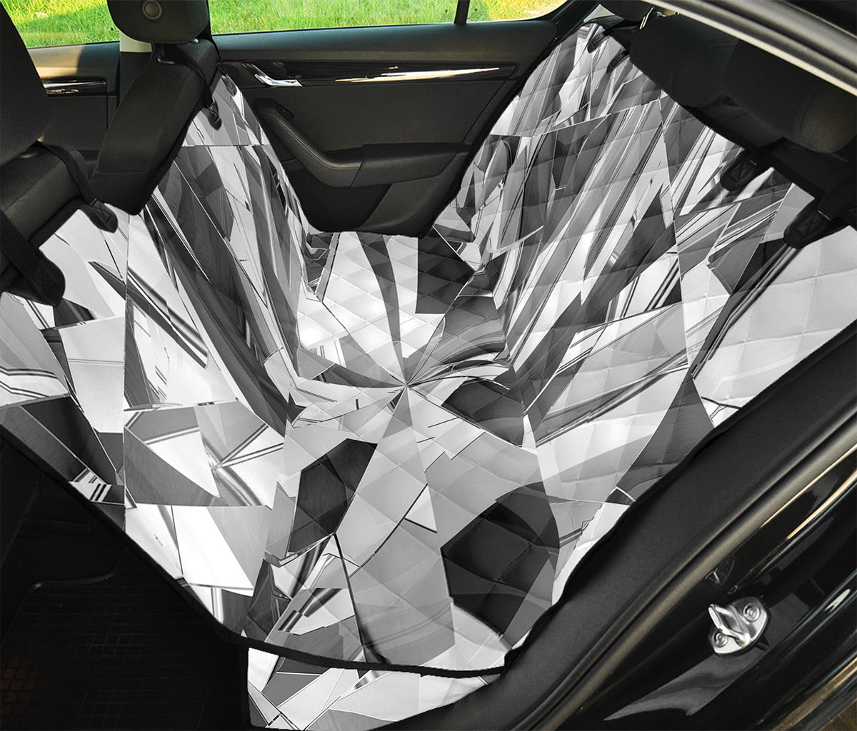Diamond Print Pet Car Back Seat Cover
