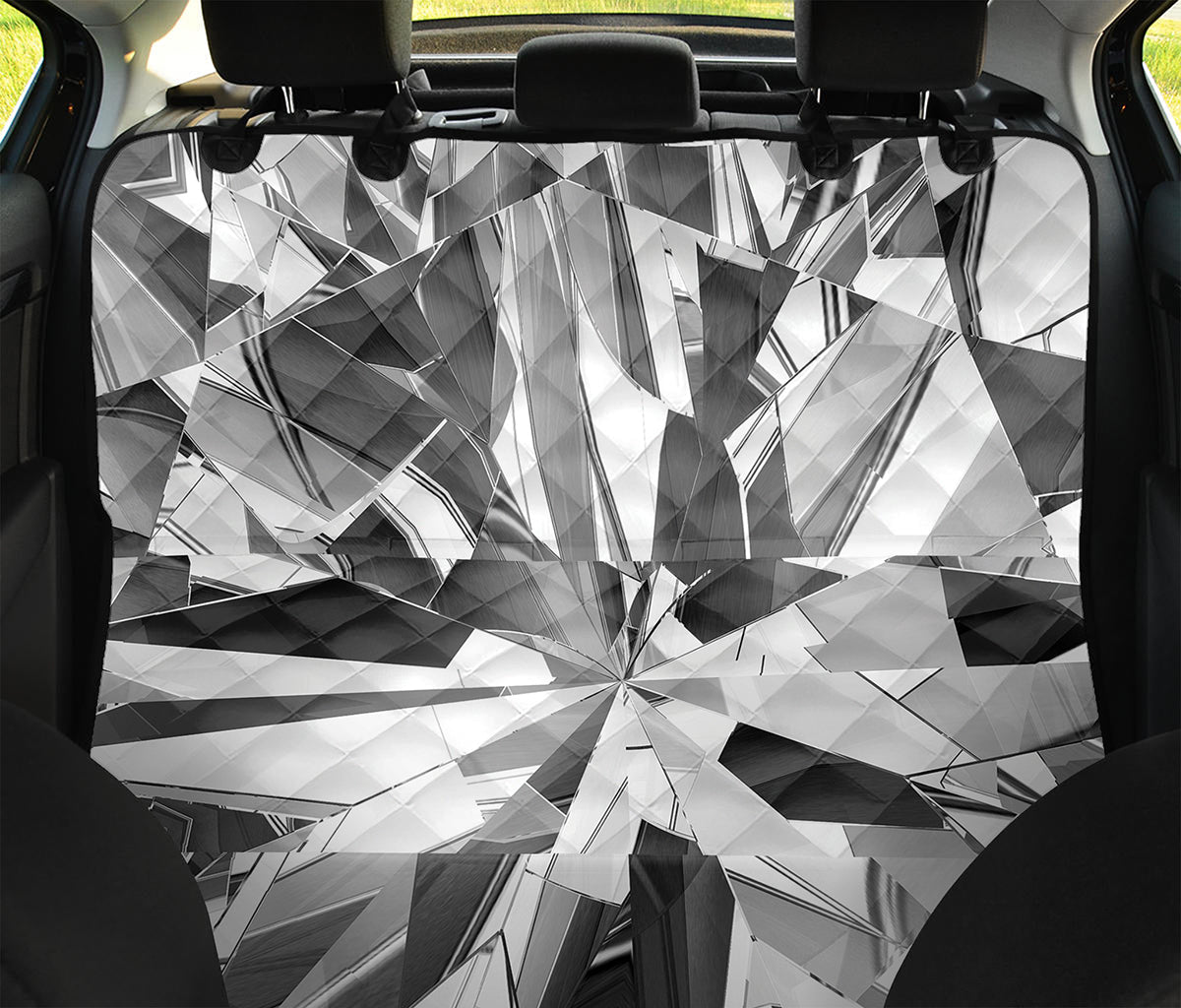 Diamond Print Pet Car Back Seat Cover