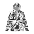 Diamond Print Pullover Hoodie
